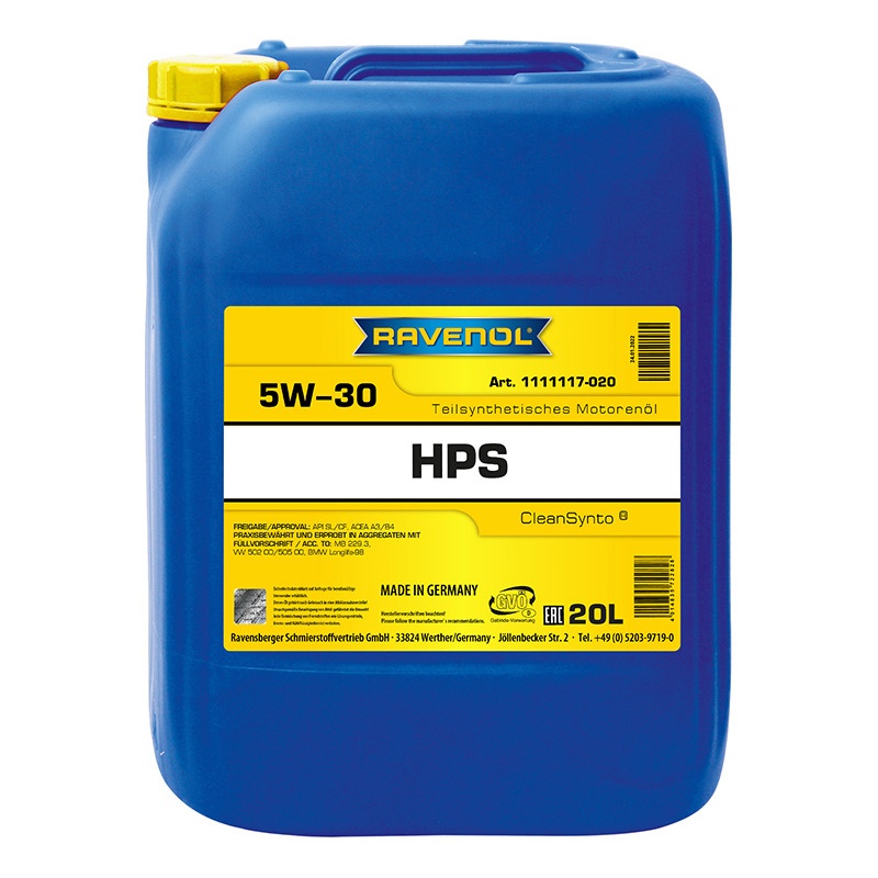 Моторное масло RAVENOL HPS SAE 5W-30 (20л) фото 1