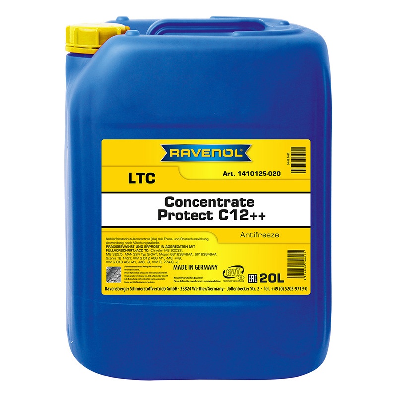 Антифриз концентрированный RAVENOL LTC Concentrate Protect C12++ (20л) фото 1