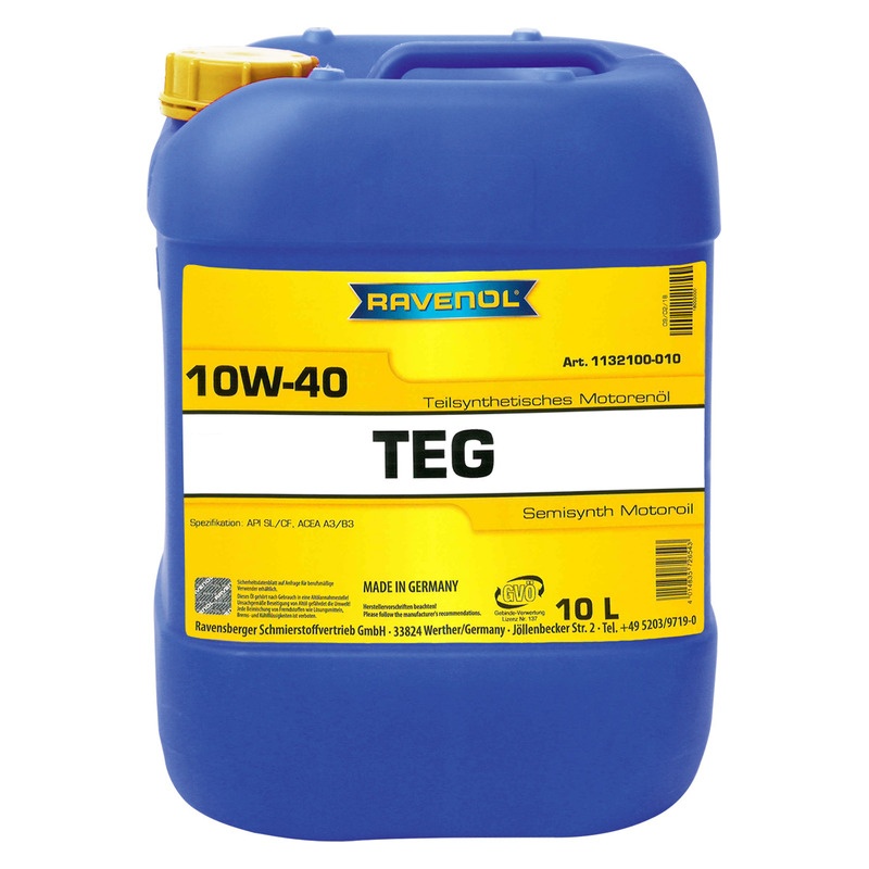 Моторное масло RAVENOL TEG 10W-40 (10л) фото 1