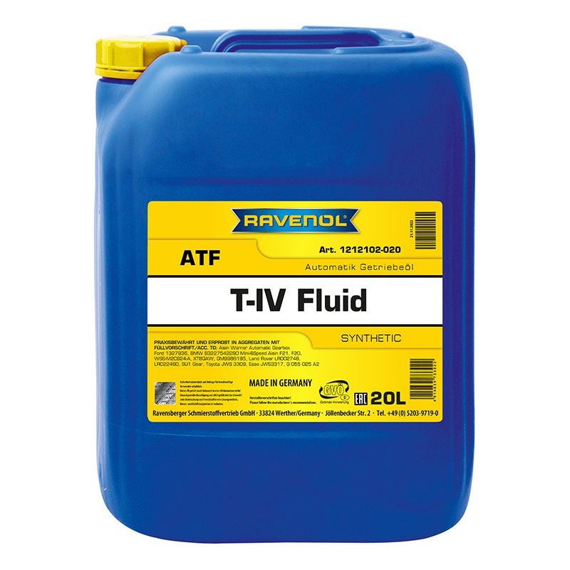 Трансмиссионное масло RAVENOL ATF T-IV Fluid (20л) фото 1