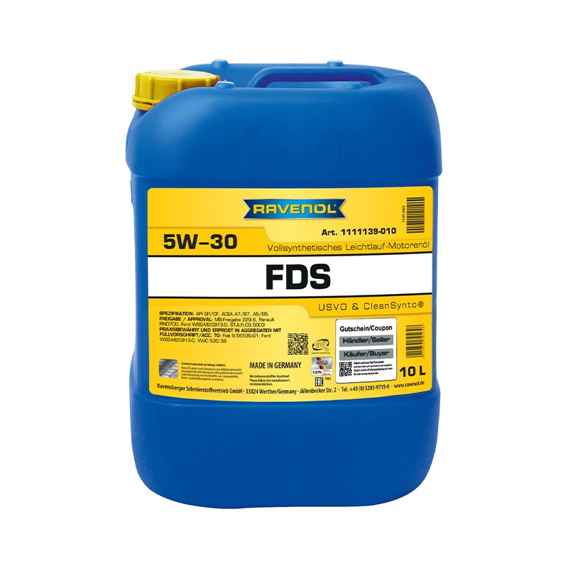 Моторное масло RAVENOL FDS SAE 5W-30 (10л) фото 1