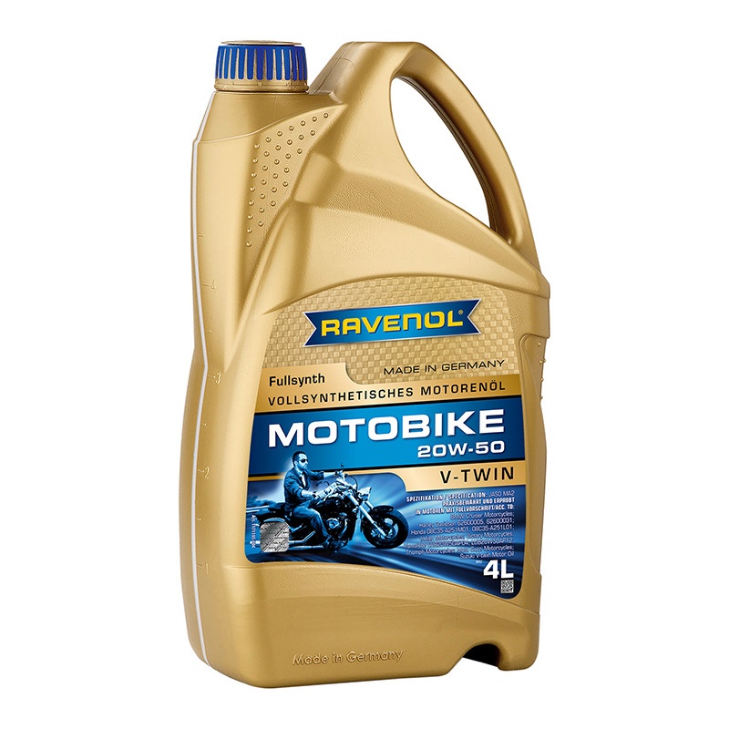 Моторное масло RAVENOL Motobike V-Twin SAE 20W-50 Fullsynth (4л) фото 1