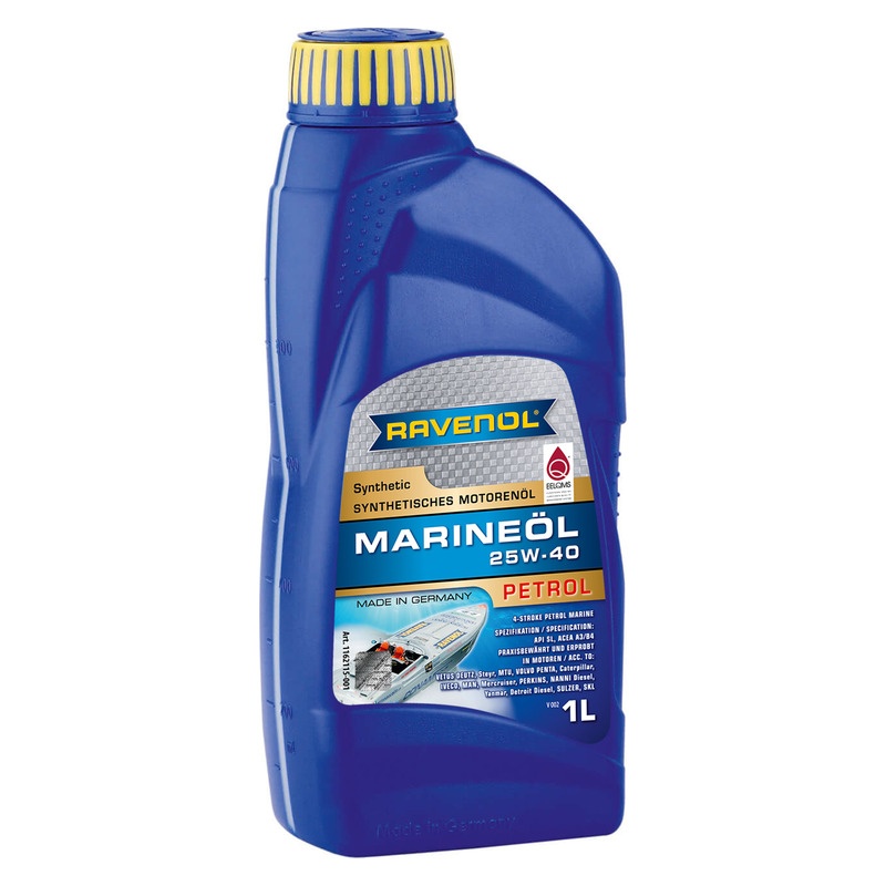 Моторное масло RAVENOL Marineoil PETROL SAE 25W-40 synthetic (1л) фото 1