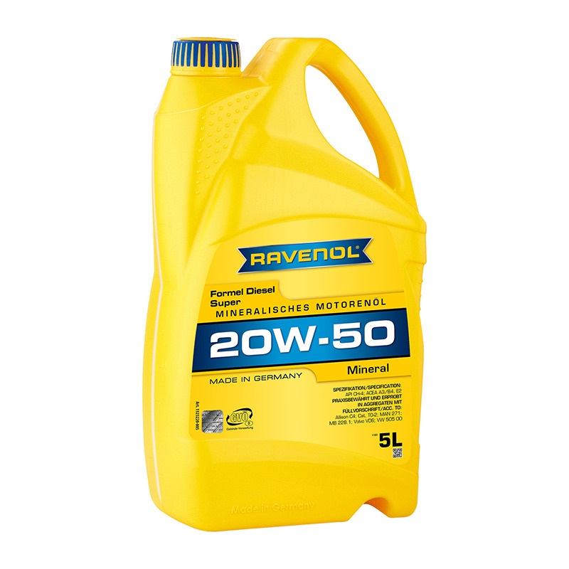 Моторное масло RAVENOL Formel Diesel Super SAE 20W-50 (5л) фото 1