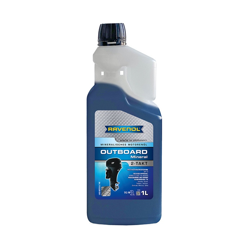 Моторное масло для 2Т лод.моторов RAVENOL Outboardoel 2T Mineral (1л) фото 1