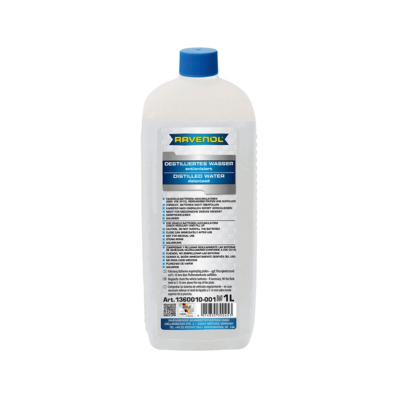 Дистиллированная вода RAVENOL destilliertes Wasser (1л) фото 1