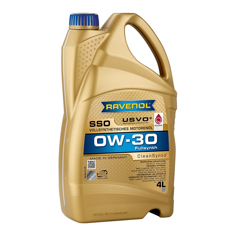 Моторное масло RAVENOL SSO SAE 0W-30 (4л) фото 1