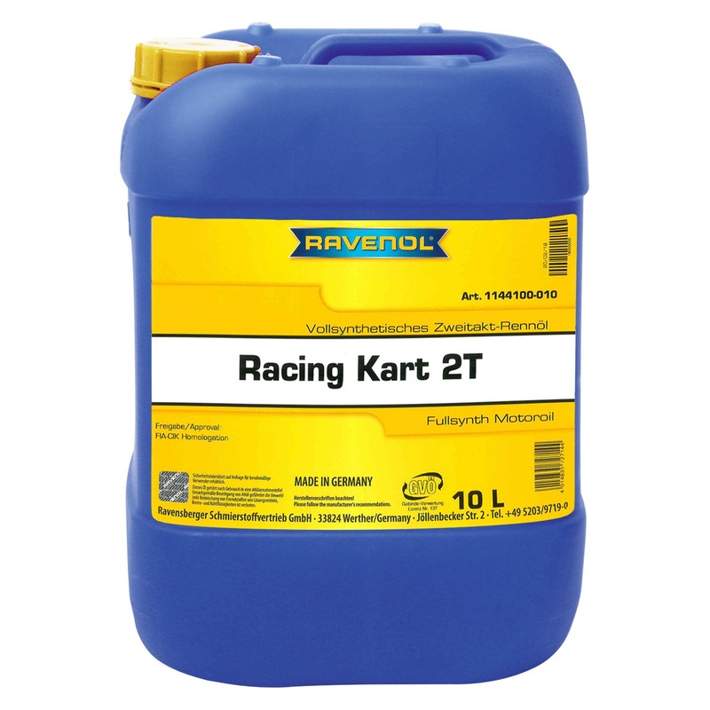 Моторное масло для 2-Такт картов RAVENOL Racing Kart 2T (10л) фото 1