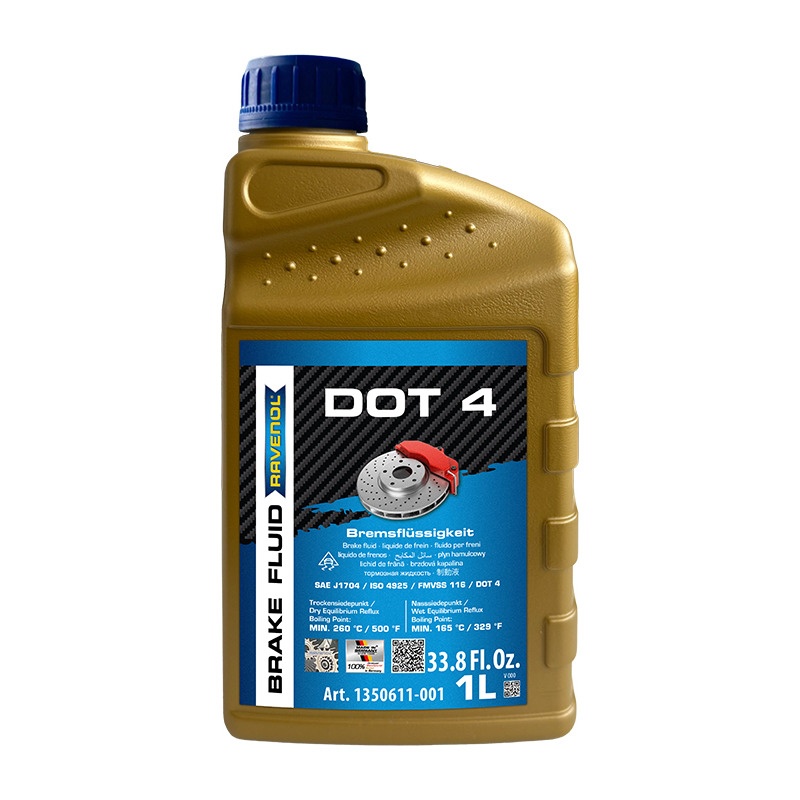 Тормозная жидкость RAVENOL DOT-4 (1л) new фото 1