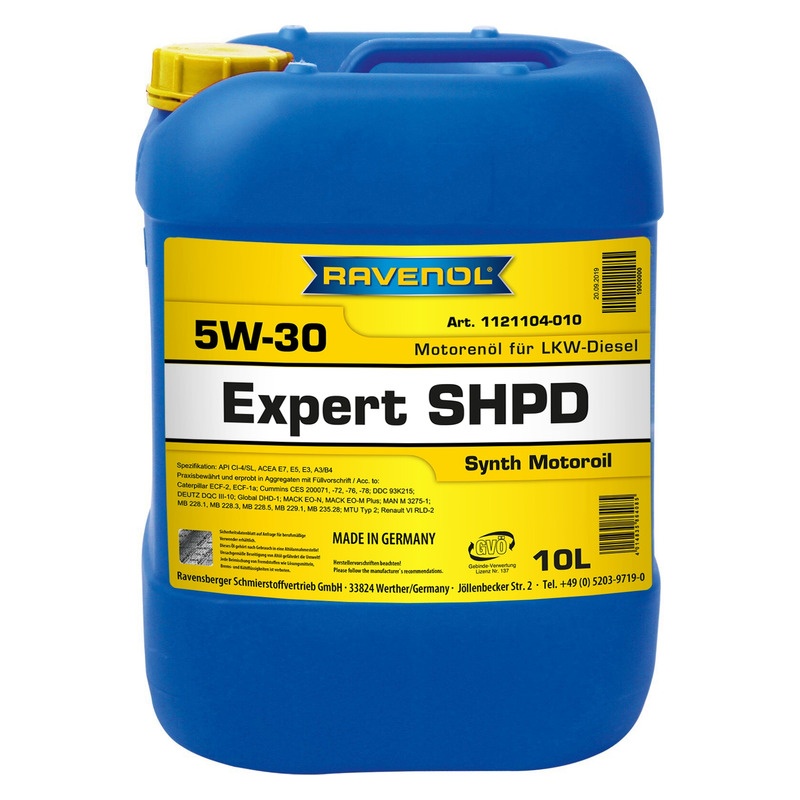 Моторное масло RAVENOL Expert SHPD SAE 5W-30 (10л) фото 1