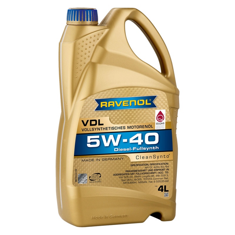 Моторное масло RAVENOL VDL SAE 5W-40 (4л) фото 1