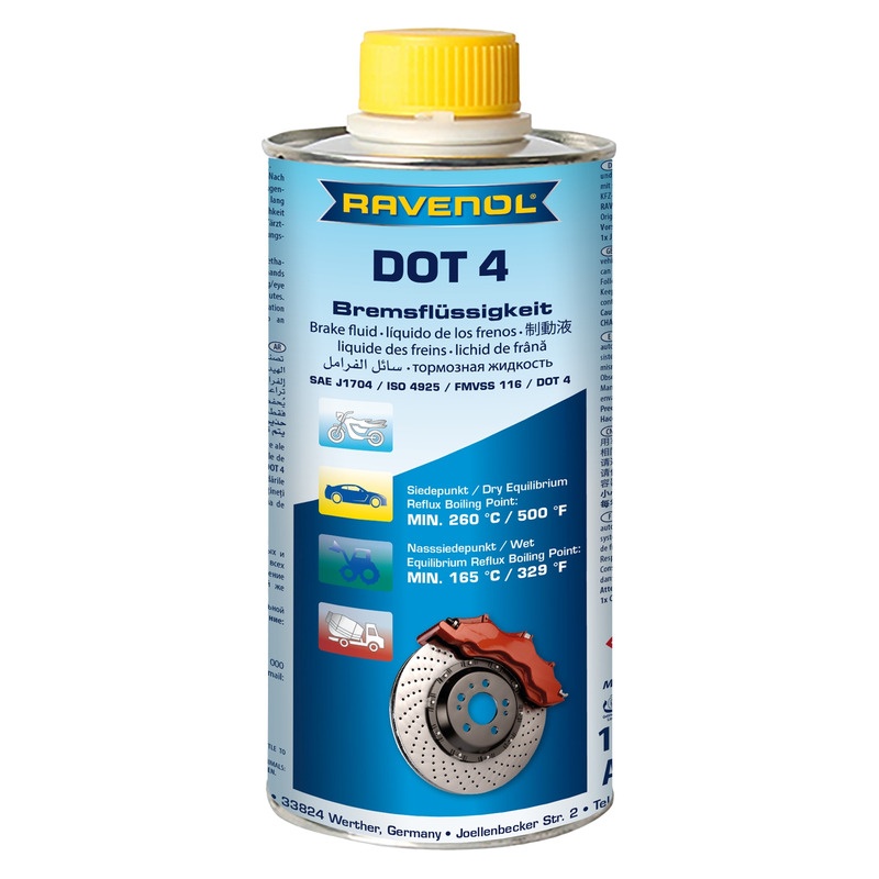 Тормозная жидкость RAVENOL DOT-4 (0,5 л) фото 1