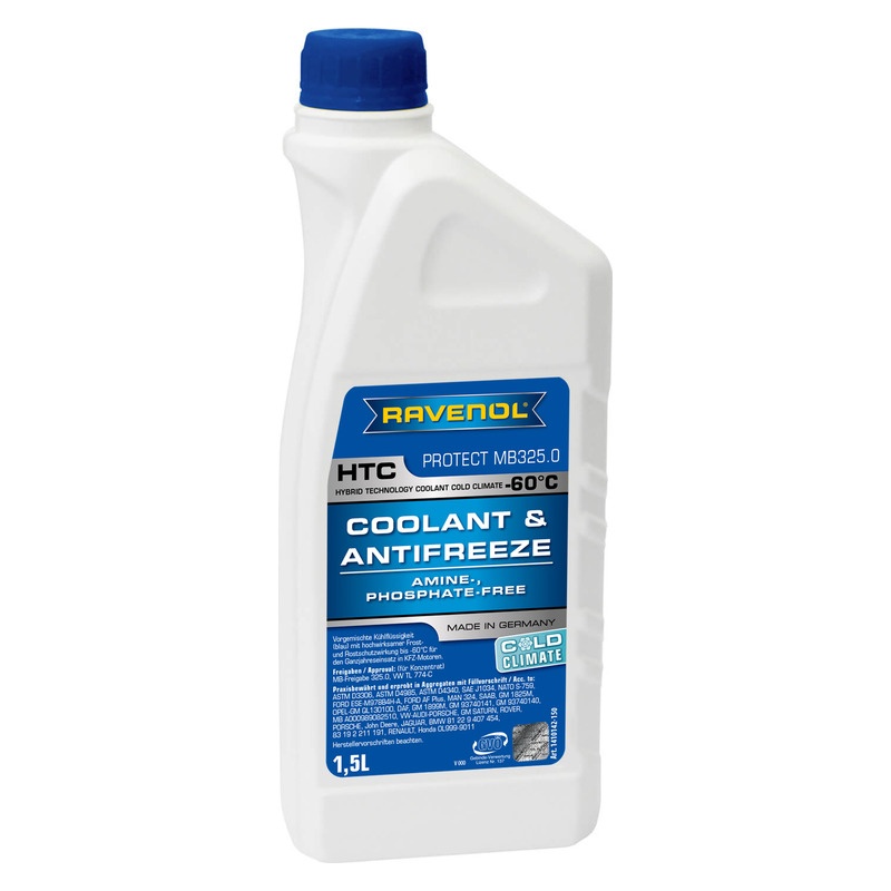 Антифриз готовый RAVENOL HTC COLD CLIMATE -60°C Protect MB325.0 (1,5л) фото 1