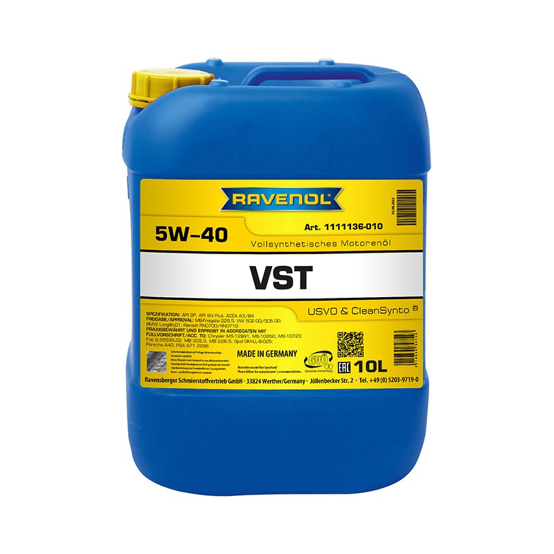 Моторное масло RAVENOL VST SAE 5W-40 (10л) фото 1
