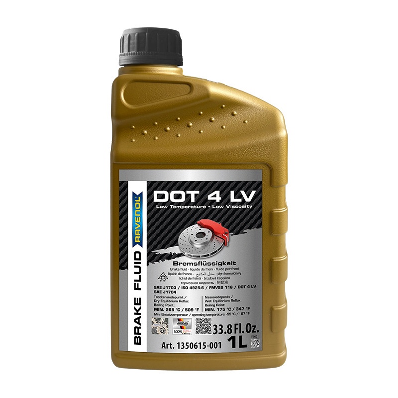 Тормозная жидкость RAVENOL DOT 4 LV (1л) new фото 1