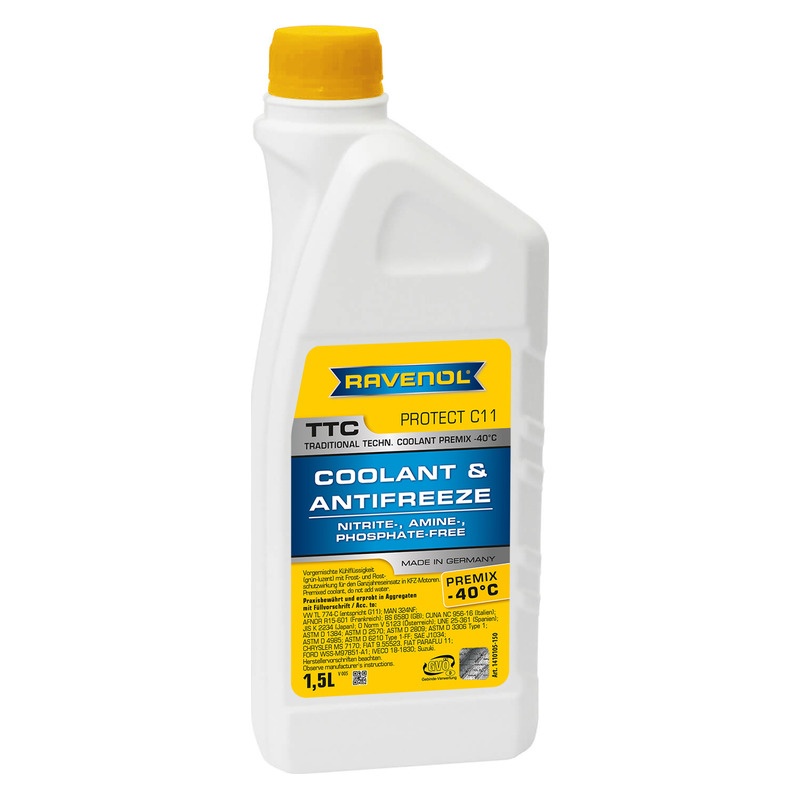 Антифриз готовый RAVENOL TTC Premix -40°C Protect C11 (1,5л) фото 1