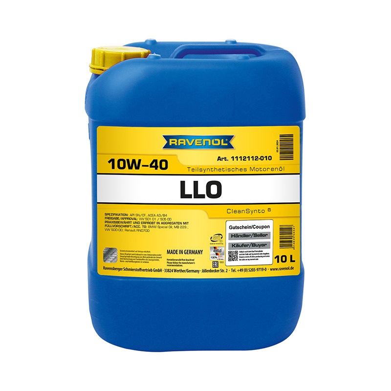 Моторное масло RAVENOL LLO SAE 10W-40 (10л) фото 1