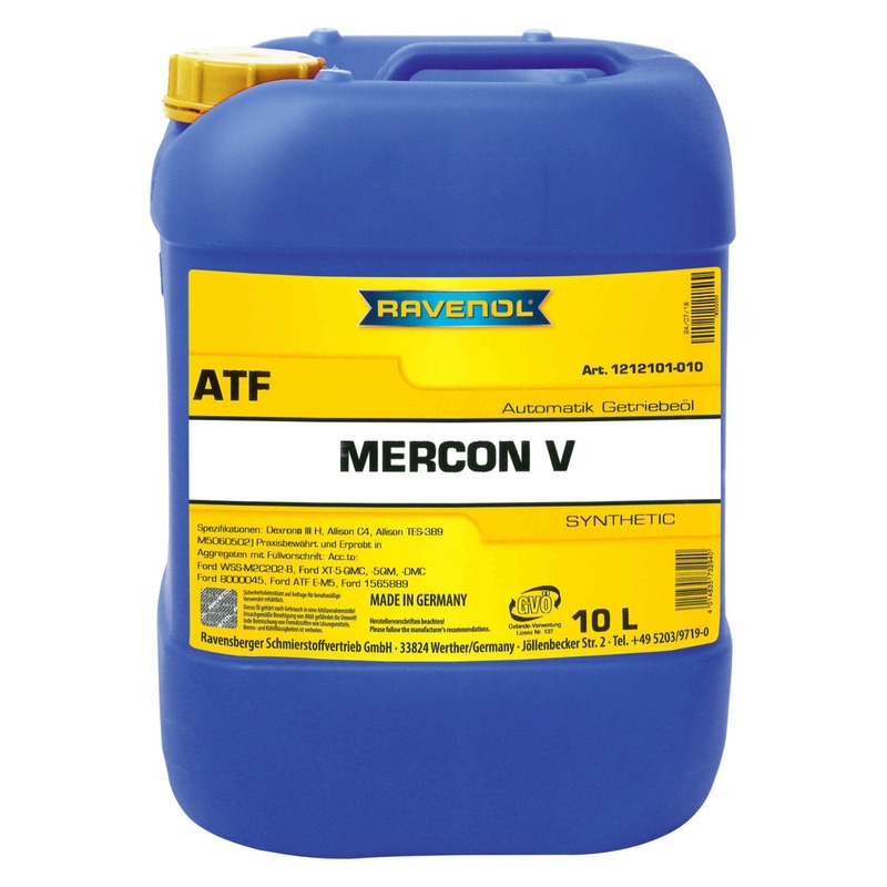 Трансмиссионное масло RAVENOL ATF Mercon V (10л) фото 1