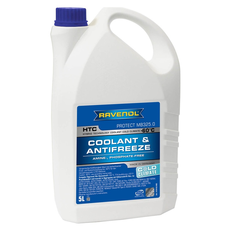 Антифриз готовый RAVENOL HTC COLD CLIMATE -60°C Protect MB325.0 (5л) фото 1