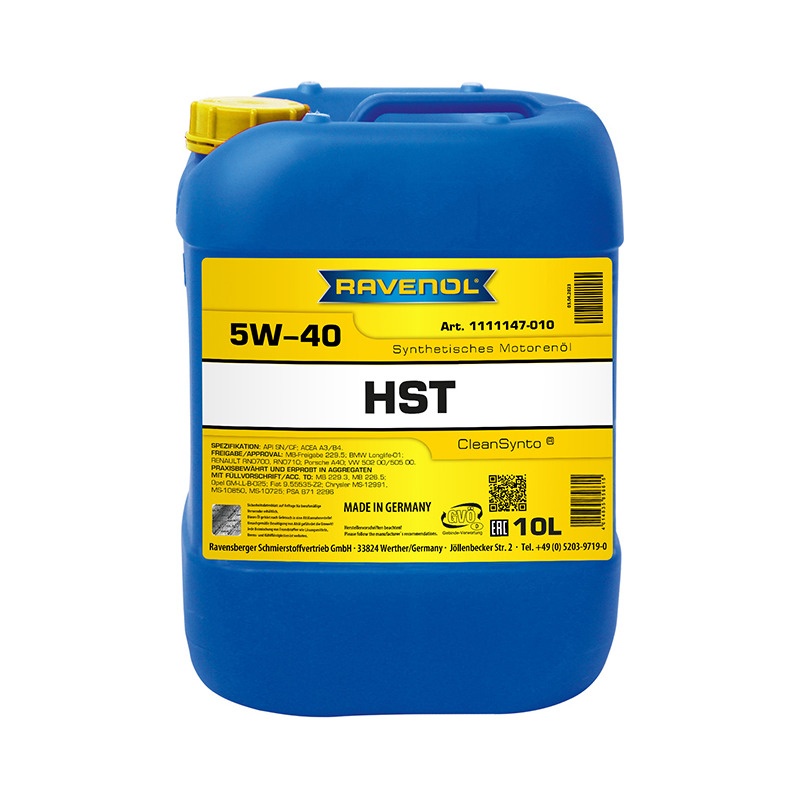 Моторное масло RAVENOL HST SAE 5W-40 (10л) фото 1