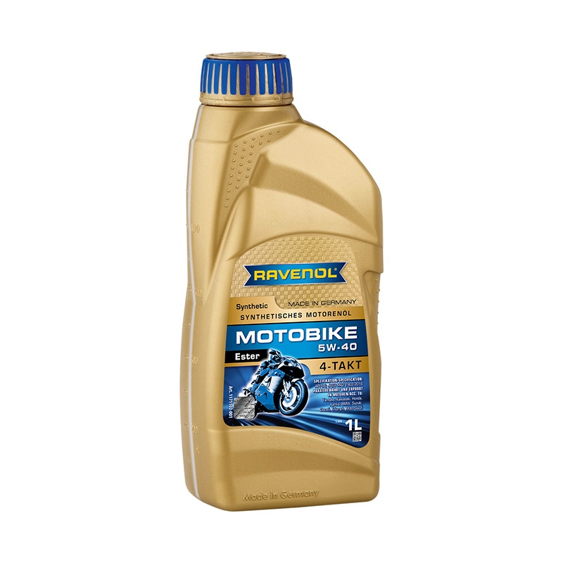 Моторное масло RAVENOL Motobike 4-T Ester SAE 5W-40 (1л) фото 1