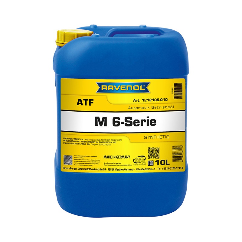 Трансмиссионное масло RAVENOL ATF M 6-Serie (10л) фото 1