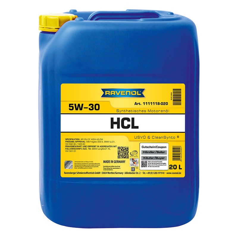 Моторное масло RAVENOL HCL SAE 5W-30 (20л) фото 1