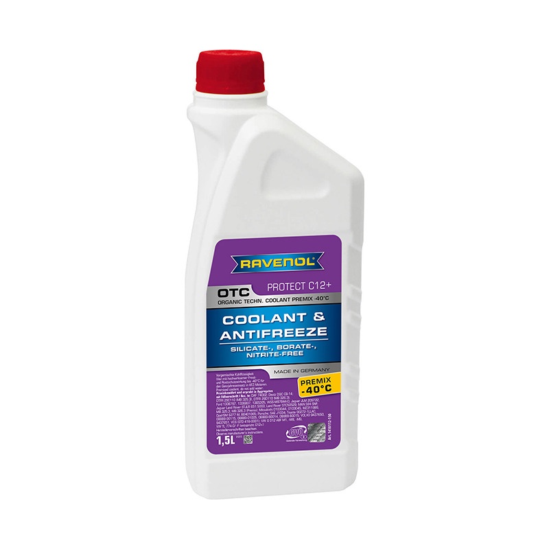 Антифриз готовый RAVENOL OTC Premix -40°C Protect C12+ (1,5л) фото 1
